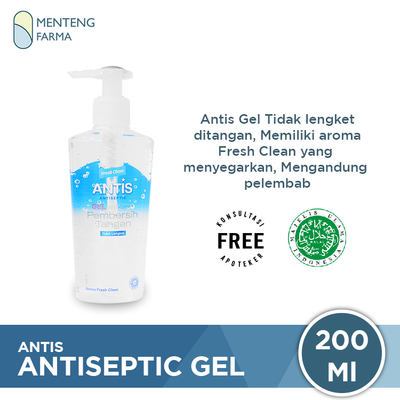 Antis Hand Sanitizer Gel Fresh Clean 200 ML - Menteng Farma