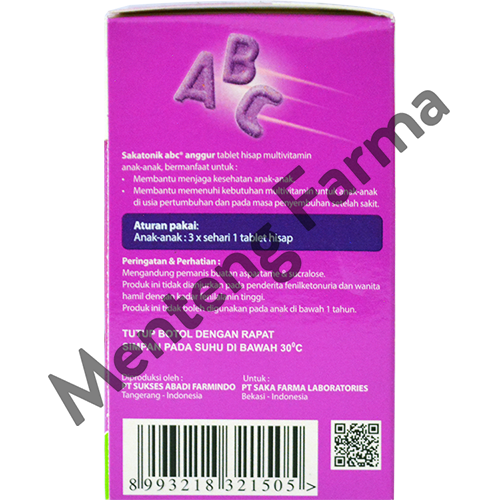 Sakatonik abc Rasa Anggur - Multivitamin Pertumbuhan Anak - Menteng Farma