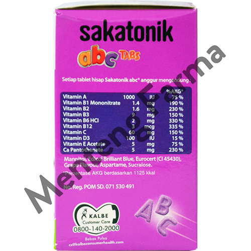 Sakatonik abc Rasa Anggur - Multivitamin Pertumbuhan Anak - Menteng Farma