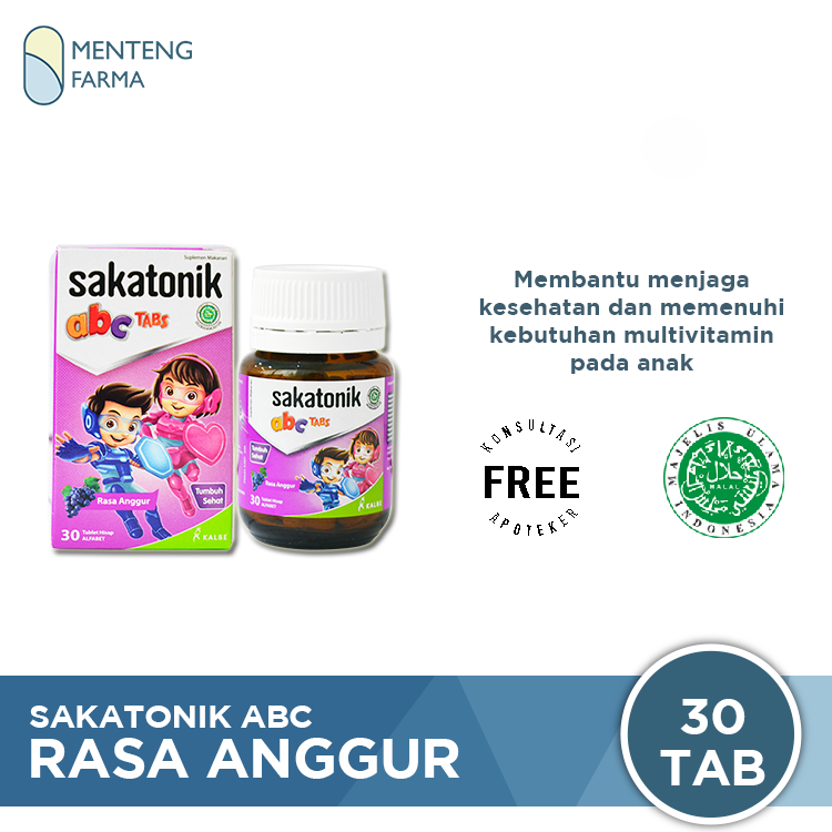 Sakatonik abc Rasa Anggur - Multivitamin Pertumbuhan Anak - Menteng Farma