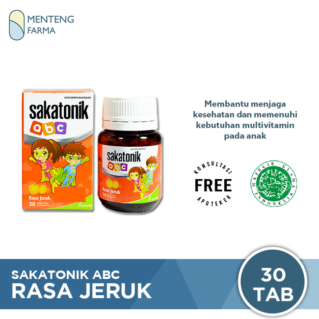 Sakatonik abc Rasa Jeruk - Multivitamin Pertumbuhan Anak - Menteng Farma