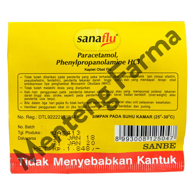 Sanaflu - Obat Pereda Flu dan Pilek - Menteng Farma