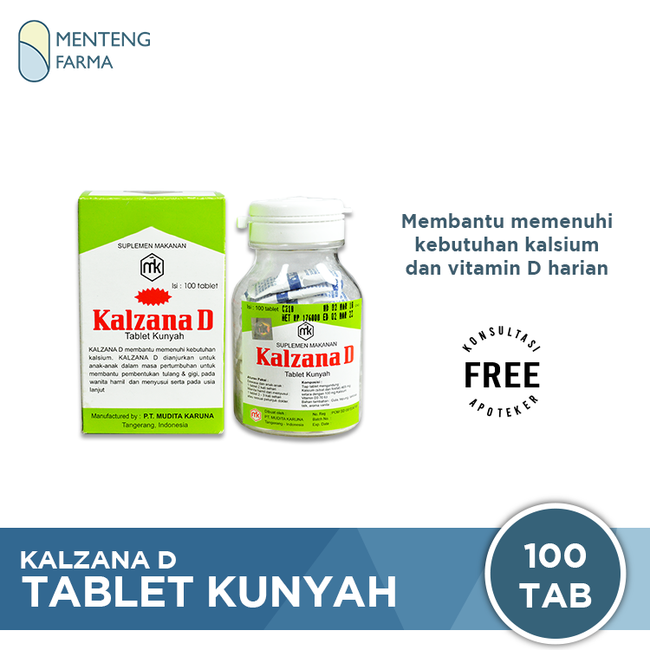 Kalzana D Tablet Kunyah - Menteng Farma