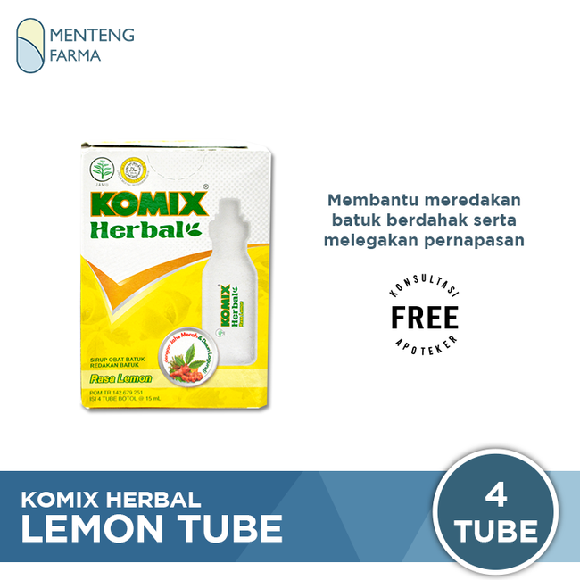 Komix Herbal Lemon Tube - Menteng Farma