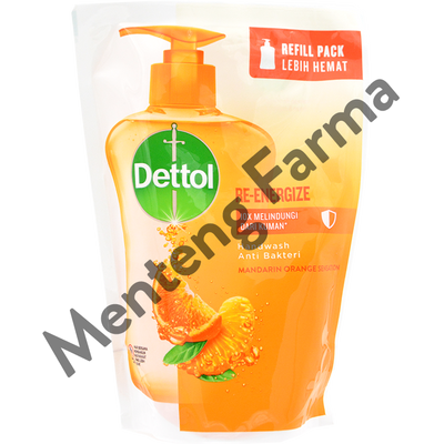 Dettol Handwash Re-Energize 200 Gram - Sabun Cuci Tangan Antibakteri Aroma Jeruk Mandarin - Menteng Farma
