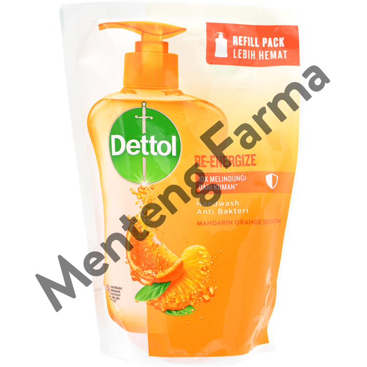Dettol Handwash Re-Energize 200 Gram - Sabun Cuci Tangan Antibakteri Aroma Jeruk Mandarin - Menteng Farma
