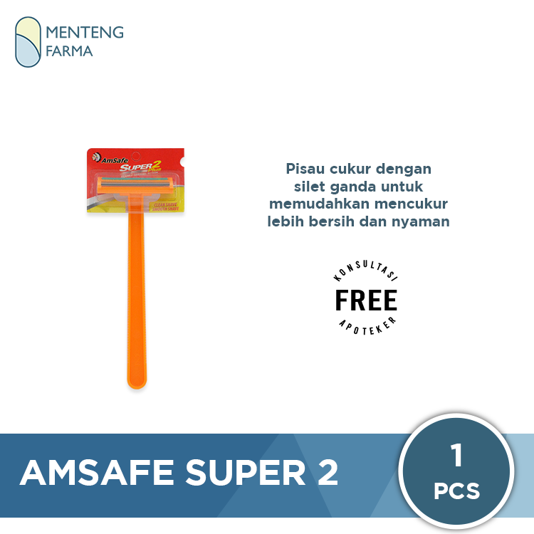 Amsafe Super 2 - Alat Cukur Dengan Silet Ganda - Menteng Farma