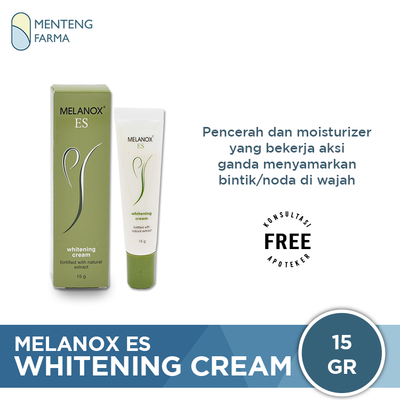 Melanox Es Cream 15 Gram - Krim Pencerah dan Pelembab Kulit Wajah - Menteng Farma