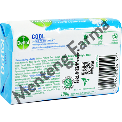 Sabun Mandi Batang Dettol Profresh Cool - 100 gram - Menteng Farma