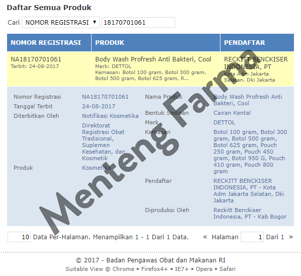 Sabun Mandi Cair Dettol ProFresh - Cool (100 Gram) - Menteng Farma