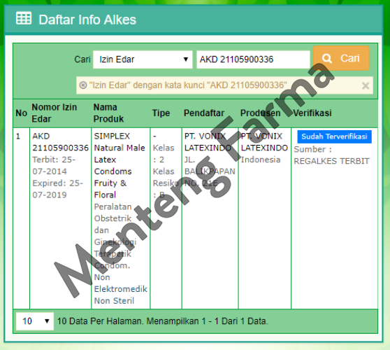 Kondom Simplex Standard Green - Isi 3 - Menteng Farma
