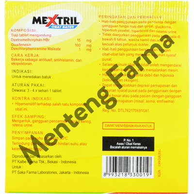 Mextril Tablet - Obat Batuk dan Flu - Menteng Farma