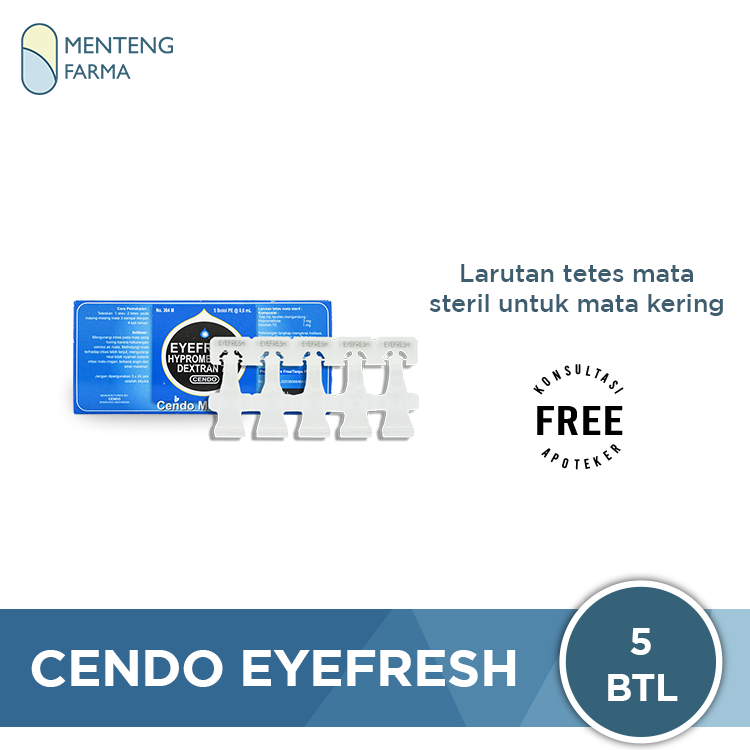 Cendo Eyefresh Minidose 0.6 mL - Obat Tetes Steril Mata Kering - Menteng Farma