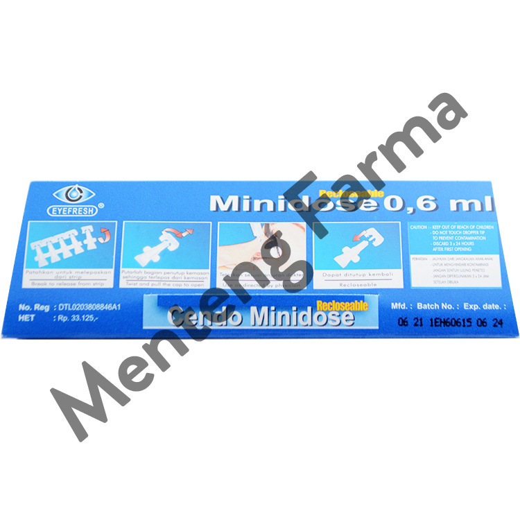 Cendo Eyefresh Minidose 0.6 mL - Obat Tetes Steril Mata Kering - Menteng Farma