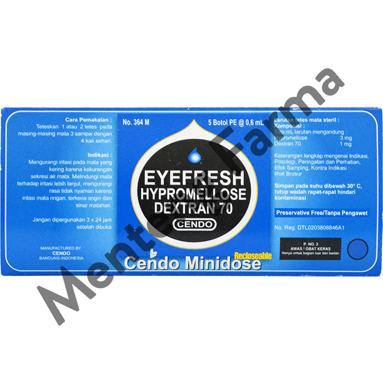 Cendo Eyefresh Minidose 0.6 mL - Obat Tetes Steril Mata Kering - Menteng Farma