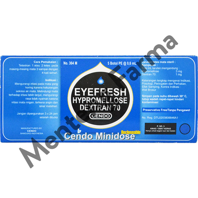 Cendo Eyefresh Minidose 0.6 mL - Obat Tetes Steril Mata Kering - Menteng Farma