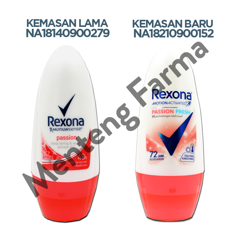 Rexona Anti-Perspirant Deodorant Roll On Passion 45 ML - Memberikan Keharuman dan Menyegarkan Ketiak - Menteng Farma