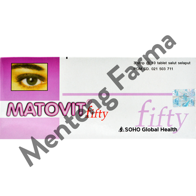 Matovit Fifty 10 Tablet - Suplemen Mata Untuk Orang Tua - Menteng Farma