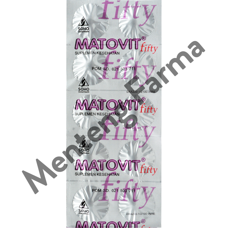Matovit Fifty 10 Tablet - Suplemen Mata Untuk Orang Tua - Menteng Farma