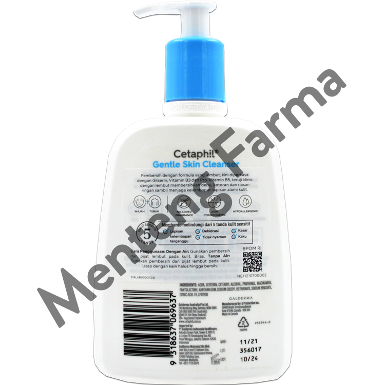 Cetaphil Gentle Skin Cleanser 500 mL | Pembersih Wajah dan Tubuh - Menteng Farma