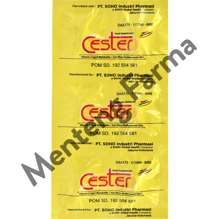 Cester Vitamin C 6 Kaplet - Vitamin C Lipid Metabolite - Menteng Farma