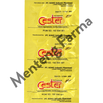 Cester Vitamin C 6 Kaplet - Vitamin C Lipid Metabolite - Menteng Farma