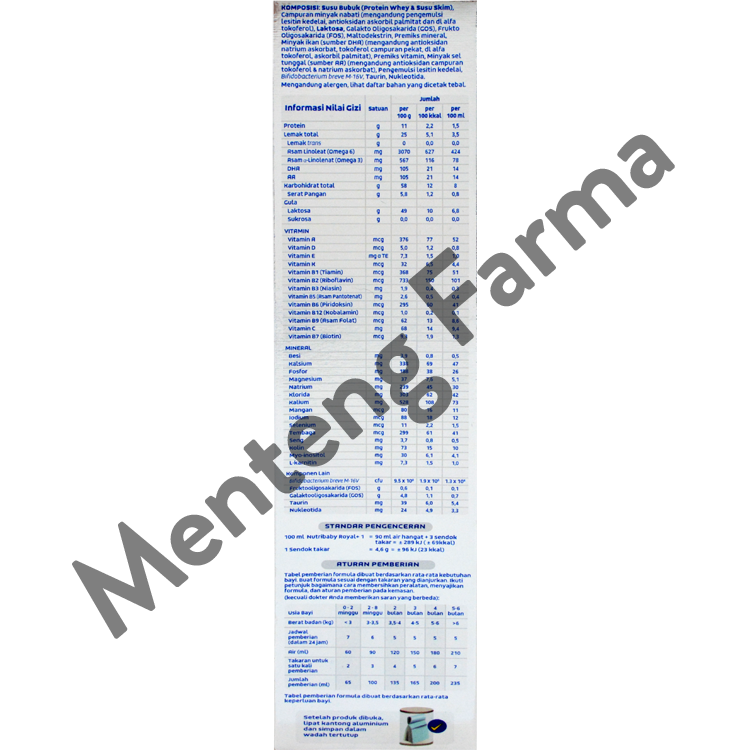 Nutribaby Royal Cesabio 1 (0-6 bulan) 400 Gr - Formula Bayi Khusus Ale ...