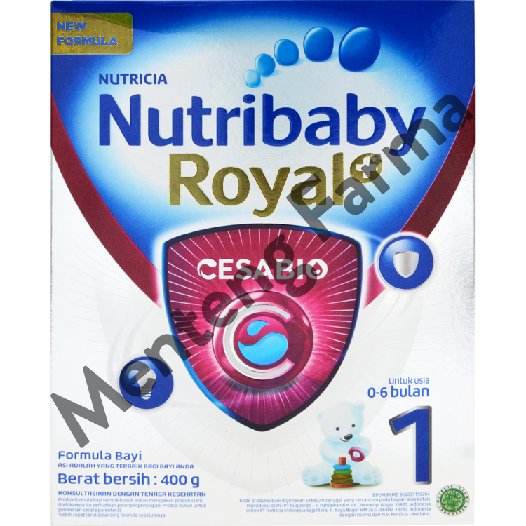 Nutribaby Royal Cesabio 1 (0-6 bulan) 400 Gr - Formula Bayi Khusus Alergi Susu Sapi - Menteng Farma