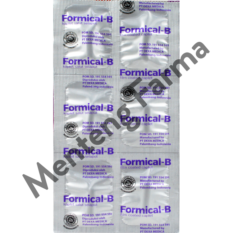 Formical-B 6 Kaplet - Suplemen Penambah Kalsium - Menteng Farma