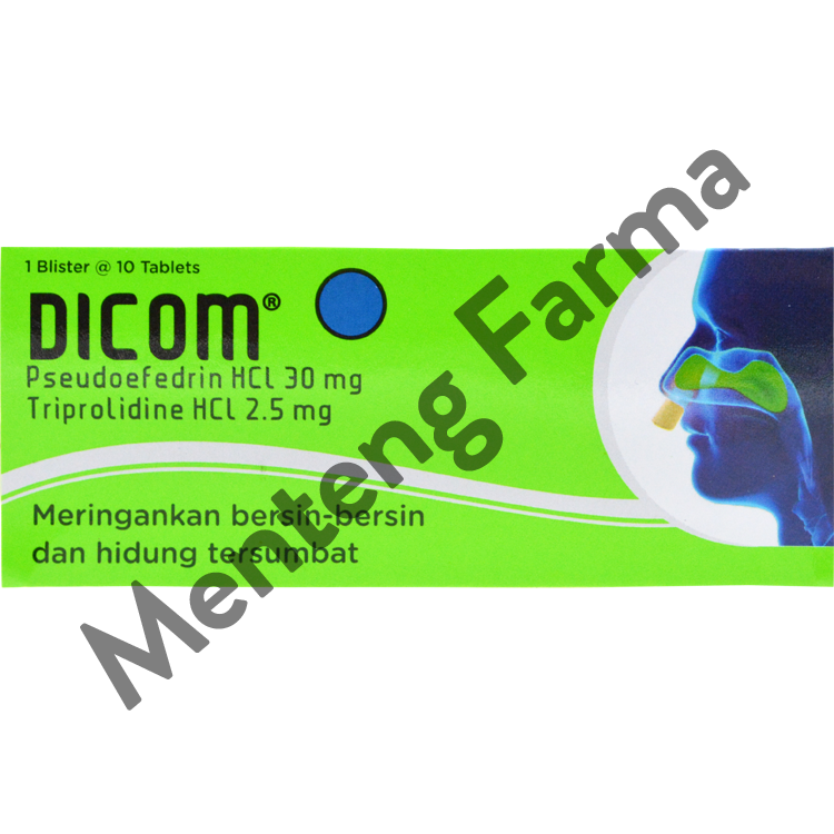 Dicom 10 Tablet - Pereda Hidung Tersumbat - Menteng Farma