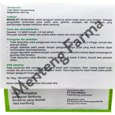 Magalat 4 Tablet - Obat Gangguan Lambung - Menteng Farma