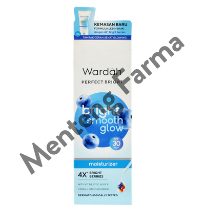 Wardah Perfect Bright Moisturizer + Smooth Glow SPF 30 20 mL- Pelembab Kulit Normal dan Kering - Menteng Farma