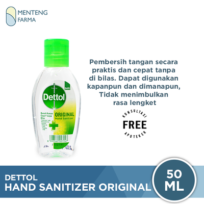 Dettol Hand Sanitizer Original - 50 ML - Menteng Farma