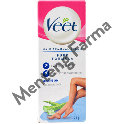 Veet Hair Removal Cream Sensitive 25 Gr - Perontok Bulu Kulit Sensitif - Menteng Farma