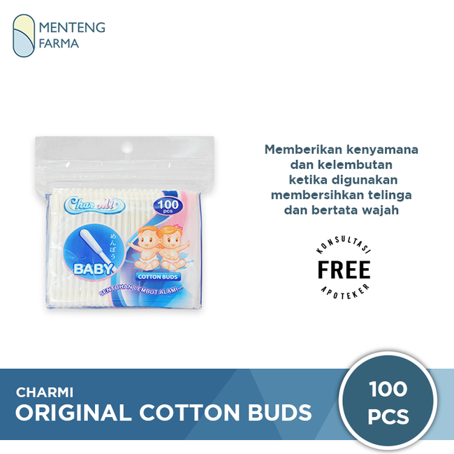 Charmi Cotton Buds Baby Art 133 Isi 100 Pcs - Pembersih Telinga - Menteng Farma