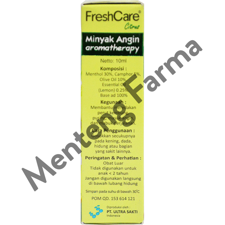 FreshCare Aromatheraphy Citrus - Atasi Gejala Masuk Angin, Flu, Pegal - Menteng Farma