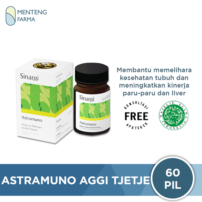 Astramuno Aggi Tjetje 60 Pills - Herbal Penambah Imun Tubuh dan Detoksifikasi Tubuh - Menteng Farma