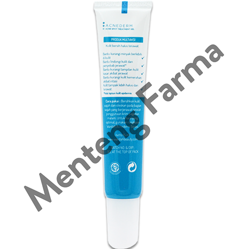 Wardah Acnederm Acne Spot Treatment Gel 15 mL - Gel Jerawat dengan BHA dan Willowherb Extract - Menteng Farma