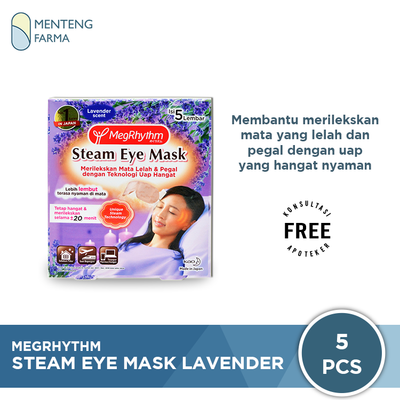 MegRhythm Steam Eye Mask Lavender Scent 5 Pcs - Masker Mata Dengan Uap Hangat - Menteng Farma