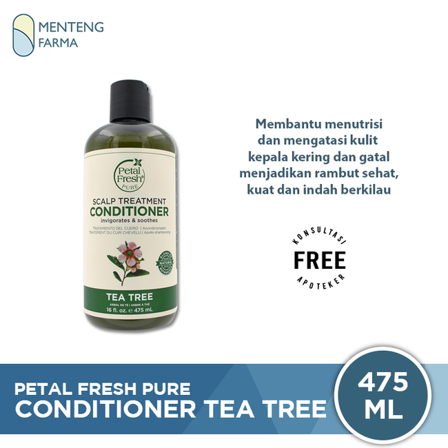 Petal Fresh Pure Conditioner Tea Tree 475 mL - Merawat Kulit Kepala dan Rambut - Menteng Farma