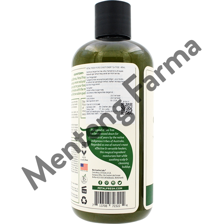 Petal Fresh Pure Conditioner Tea Tree 475 mL - Merawat Kulit Kepala dan Rambut - Menteng Farma