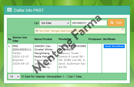 Vanish Cair White 500 mL - Penghilang Noda Membandel Pakaian Putih Tanpa Klorin - Menteng Farma