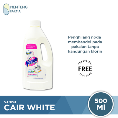 Vanish Cair White 500 mL - Penghilang Noda Membandel Pakaian Putih Tanpa Klorin - Menteng Farma