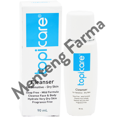 Topicare Cleanser 90 mL - Pembersih Wajah Tubuh dan Kulit Kering - Menteng Farma