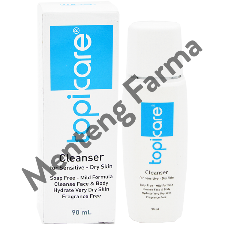 Topicare Cleanser 90 mL - Pembersih Wajah Tubuh dan Kulit Kering - Menteng Farma