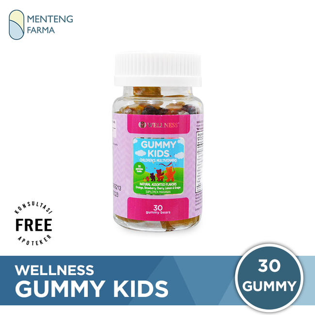 Wellness Gummy Kids Multivitamins - 30 Gummy Bears - Menteng Farma