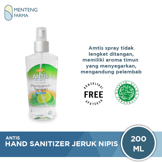 Antis Hand Sanitizer Spray 200 mL - Menteng Farma
