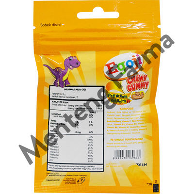 Egoji Chewy Gummy Jeruk Isi 10 Butir - Permen Gummy Vitamin C - Menteng Farma