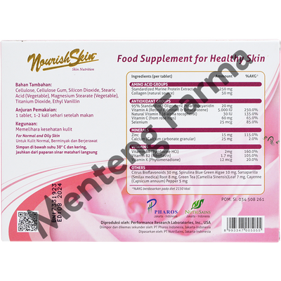 Nourish Skin 60 Tablet - Suplemen Kesehatan Kulit - Menteng Farma