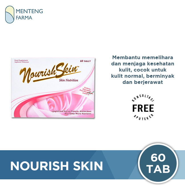 Nourish Skin 60 Tablet - Suplemen Kesehatan Kulit - Menteng Farma